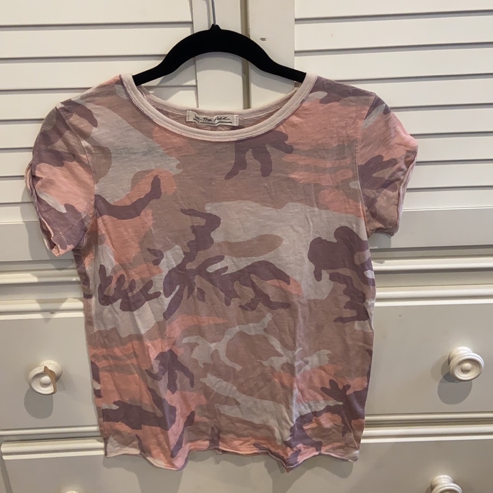 We The Free People Clare Blush Camo Print Tee - Picture 5 of 7